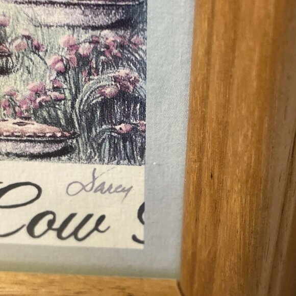 Framed Print 1989 Figi Graphics Illustration By Darcy Gerdes Cow Pie 12 x 7 Farm - Picture 8 of 13